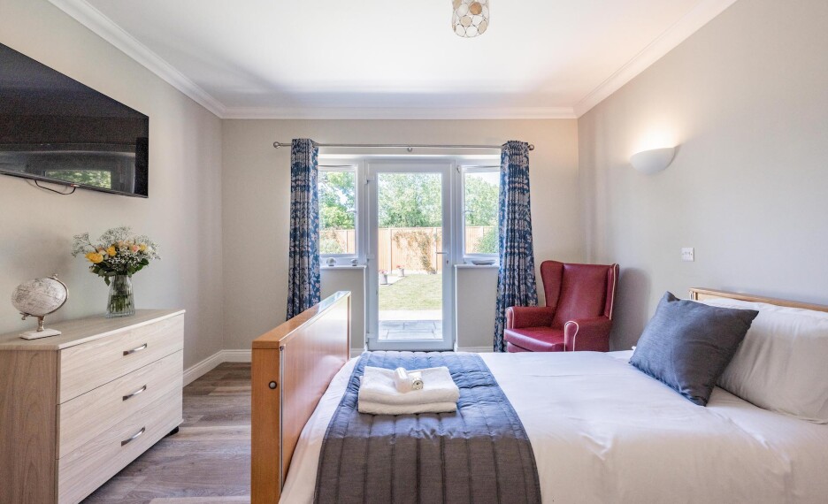 Luxury Bedroom view - Allonsfield House nursing home near Woodbridge