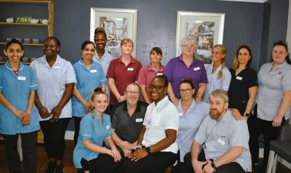 Team at Downham Grange nursing homes near King's Lynn