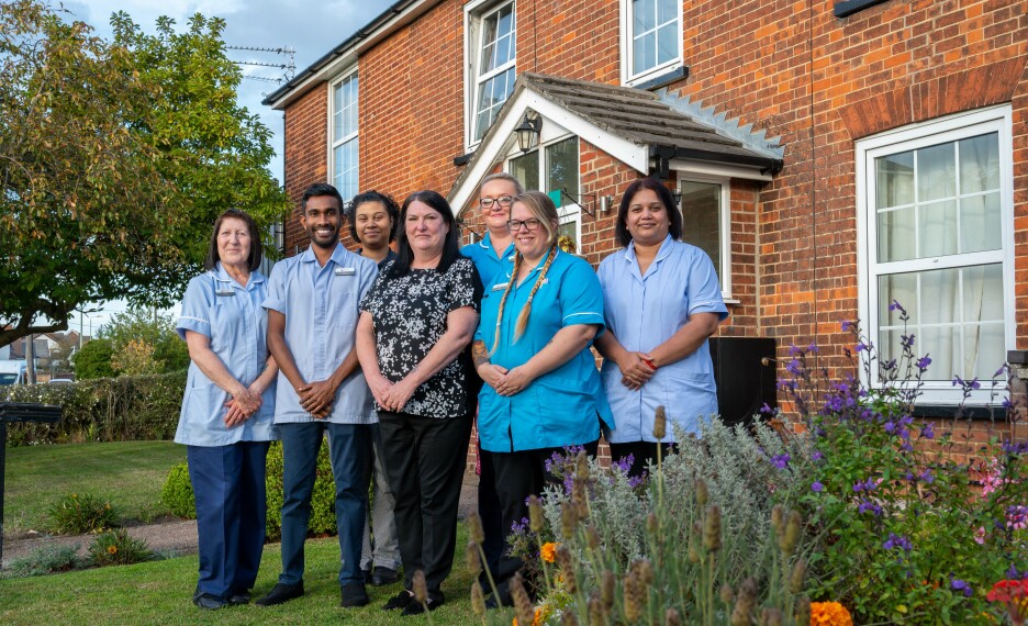 Team at Lilac Lodge residential care home Oulton Broad, Lowestoft
