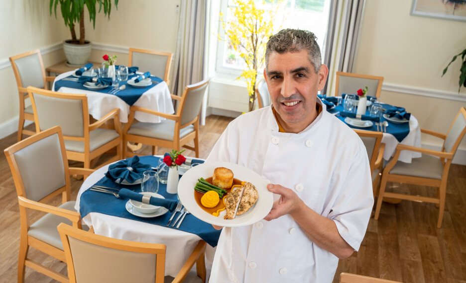 Indulge in delicious food and fine dining at Oaklands Luxury Care Homes - your premier choice for care homes in Diss